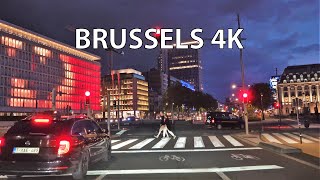 Brussels 4K  Driving Downtown  Europes Washington DC [upl. by Allina]