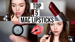 Top 5 MAC Lipsticks  TRY ON FAIR SKIN [upl. by Ashby]