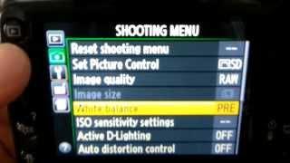 Nikon D3200  How To Set Manual White Balance amp Exposure [upl. by Nnep53]