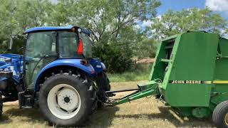 Powerstar 75 amp JD 335 round baler [upl. by Niwde]