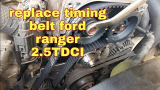 replace timing belt ford ranger 25TDCI [upl. by Nnylylloh]