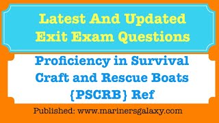 PSCRB Refresher EXIT EXAM Questions Latest and Updated  RPSCRB DG Shipping Exit Exam Questions [upl. by Miki]