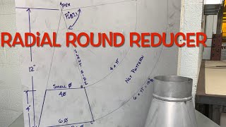 Radial line development  Round Reducer fabrication [upl. by Eihcir]