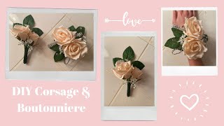 Easy DIY Corsage amp Boutonnière For Prom Homecoming or Wedding [upl. by Tricia]