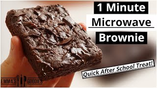 1 Minute Microwave BROWNIE  The EASIEST Chocolate Brownie Recipe [upl. by Sherry]