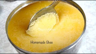 How to make Ghee Clarified Butter Video Recipe by Bhavna [upl. by Ahsilif97]