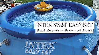 Intex 8x24 Easy Set Pool Review [upl. by Adorne241]