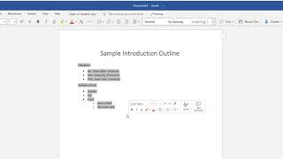 How to format an outline in MS Word 365 [upl. by Nhguavahs]