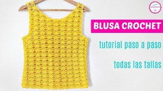 COMO TEJER BLUSA CROCHET EN TODAS LAS TALLAS [upl. by Noicnecsa]