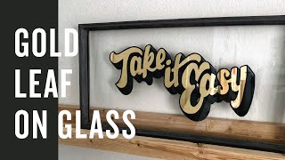 Satisfying Hand Painted Gold Leaf Art on Glass [upl. by Kotta]