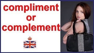 Compliment or complement  English lesson [upl. by Madid]