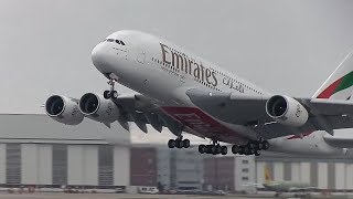 Airbus A380 Emirates Airlines  Take Off and Landing [upl. by Dnaletak]