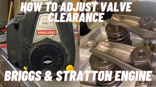 How to adjust valve clearance on a Briggs and Stratton engine [upl. by Firooc]