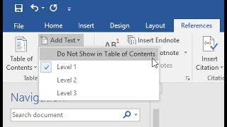 MS Word  Exclude Heading From Table Of Contents [upl. by Nomar]