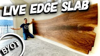 DIY HEADBOARD  LIVE EDGE SLAB [upl. by Sylvia]