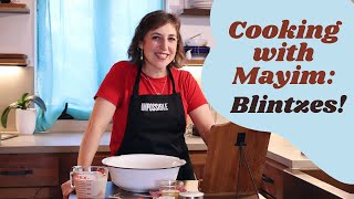 Cooking Vegan Blintzes for Shavuot  Mayim Bialik [upl. by Laktasic859]