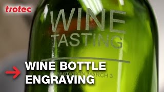 Laser Engraving a Wine Bottle  Glass Engraving [upl. by Colligan803]