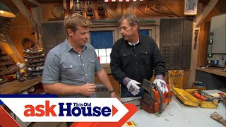 How to Sharpen a Chainsaw  Ask This Old House [upl. by Llewsor]