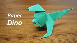 How To Make an Easy Origami Dinosaur  Paper Dino [upl. by Nowahs788]