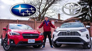 2020 Toyota RAV4 against 2020 Subaru Crosstrek  Heres Why You Shouldnt Pick The Toyota RAV4 [upl. by Nwadahs300]