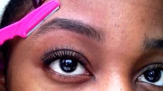 EYEBROW SHAPING FOR BEGINNERS  full EYEBROW TUTORIAL razor [upl. by Wurtz]