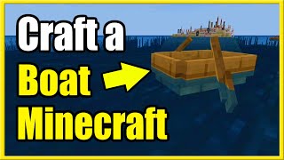 How to Make a Boat in Minecraft Survival Mode Recipe Tutorial [upl. by Xella128]