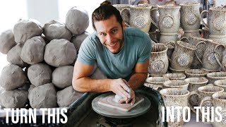 Production Pottery  The ENTIRE Pottery Process  ASMR [upl. by Konstantin]