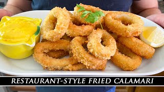 Making RestaurantStyle Fried Calamari at Home  Calamares Fritos Recipe [upl. by Hedi189]