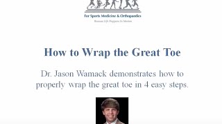 Great Toe Wrapping in 4 Steps [upl. by Mattson]