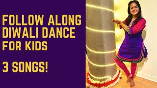 DIWALI SPECIAL DANCEALONG for kids  4 min easy dances [upl. by Odraner219]