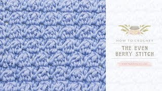 How To Crochet The Even Berry Stitch  Easy Tutorial by Hopeful Honey [upl. by Anoiek]