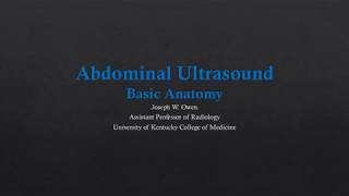 Abdominal US  Basic Anatomy [upl. by Anada]