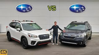 BEST SUBARU CUV  2020 Subaru Outback vs 2020 Subaru Forester Comparison [upl. by Ulu]