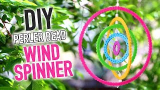 DIY Perler Bead Rainbow Wind Spinner  Perler Bead Ideas [upl. by Einimod]