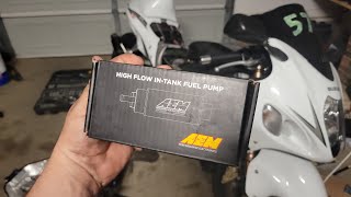 AEM Fuel pump installation Hayabusa [upl. by Alena]