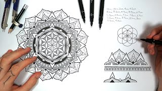 How to Draw a Beautiful Mandala  Step by Step Tutorial [upl. by Inajna887]