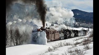 Cumbres and Toltec Rotary steam powered snowplow gets to work 2020 Part 1 [upl. by Waring]