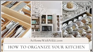 ORGANIZED KITCHEN TOUR  How To Organize Your Kitchen [upl. by Erdnael]