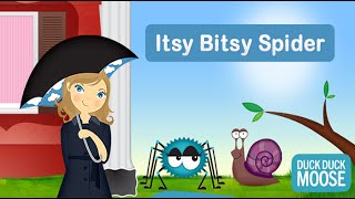 Itsy Bitsy Spider by Duck Duck Moose  nursery rhyme  best app demos for kids [upl. by Sosna231]