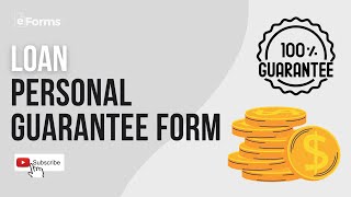 Loan Personal Guarantee Form EXPLAINED [upl. by Diannne]