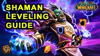 Classic WoW Shaman Leveling Guide  Talents Rotation amp Weapon Progression [upl. by Benis]