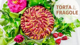 Torta di fragole  Sofficissima  easy  vegan [upl. by Hen91]