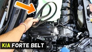 HOW TO REPLACE SERPENTINE BELT ON KIA FORTE [upl. by Gregoire]