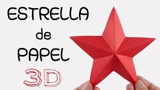 ⭐ESTRELLA de PAPEL⭐ 3D PAPER STAR  DIY [upl. by Ettezzil492]