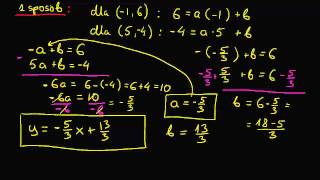 Równanie prostej przechodzącej przez dwa dane punkty [upl. by Paolo533]
