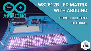 How to control RGB WS2812B LED 32x8 matrix with an Arduino  Tutorial [upl. by Oitaroh556]