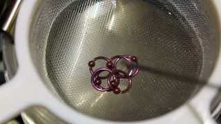 Anodizing Titanium Captive Bead Rings [upl. by Anividul]