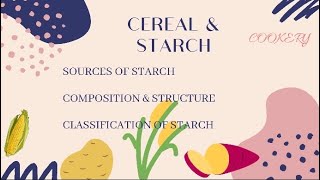 Starch amp Cereal  Sources  Composition and Structure  TLE  Cookery [upl. by Alimhaj]