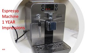 Gaggia Brera Automatic Espresso Machine 1 Year Review – 19 [upl. by Mikal]