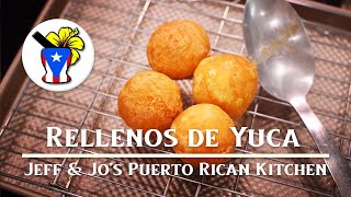 How to make Rellenos de Yuca Yuca Rellena con Carne  Yuca Fritters [upl. by Alyam358]